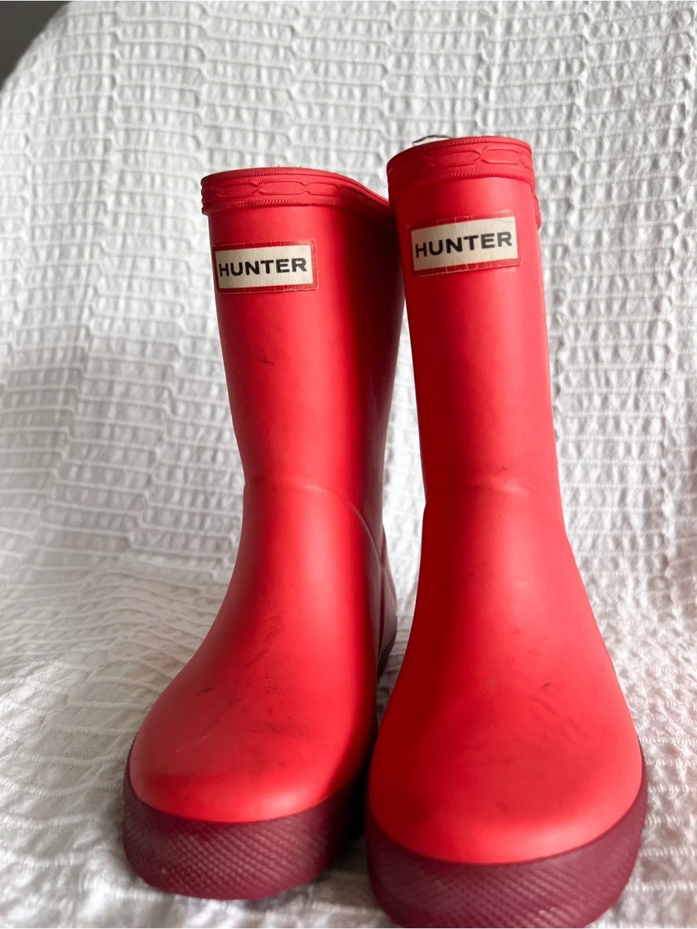 Hunter Bright Red Tall Rain Boots